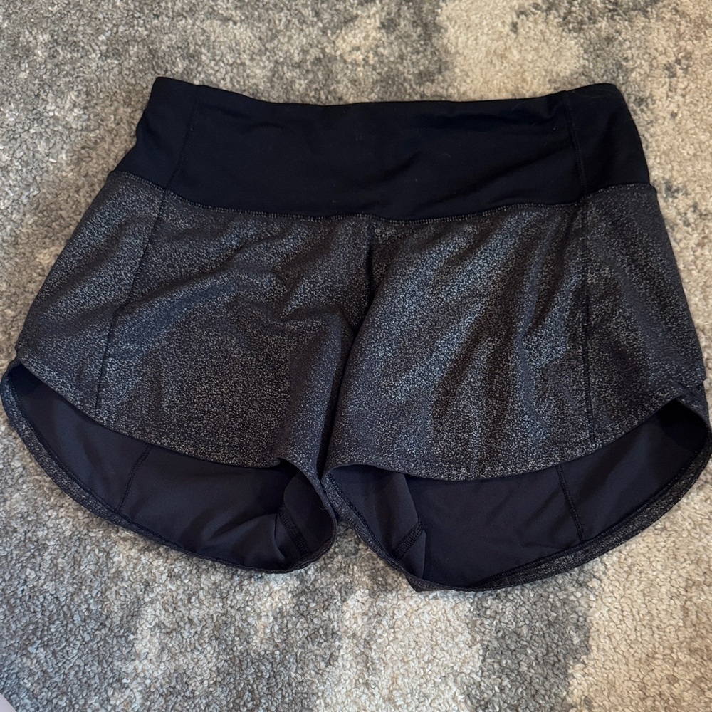 Lululemon Athletica Black Sparkle Athletic Shorts